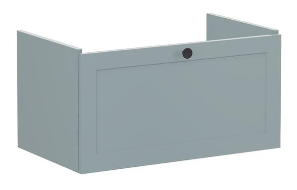VitrA Root Classic 80cm 1 Drawer Washbasin Unit - Matt Fjord Green